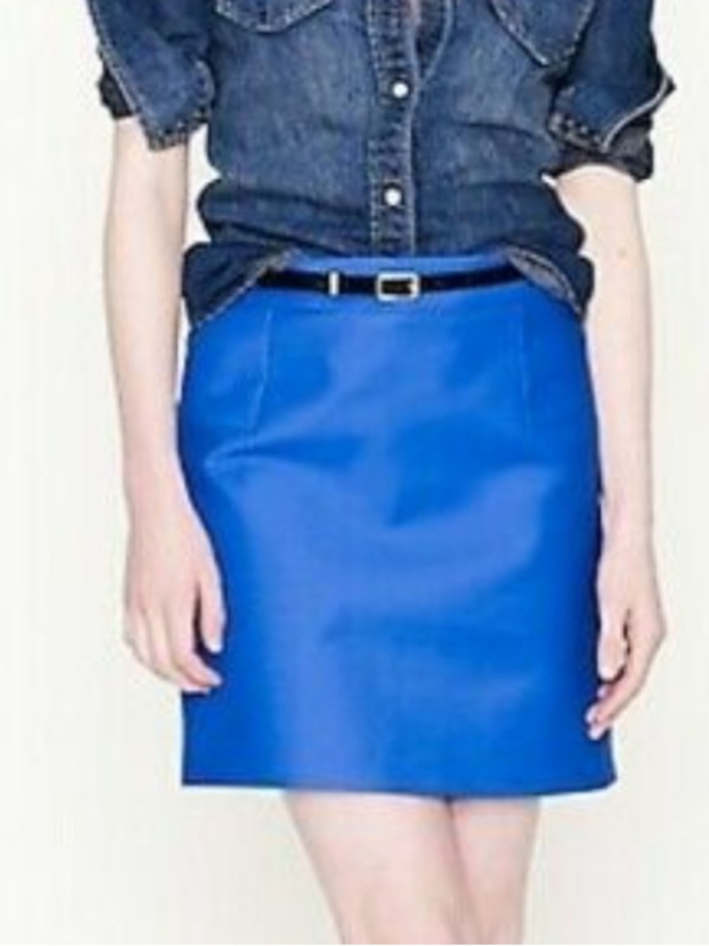 J.Crew Double Serge Cotton Pencil Mini Skirt